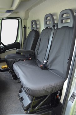 Easy Fit Tailored Van Seat Covers Citroen Relay 2006-2022 - Single & Double - Black