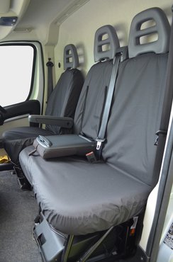 Easy Fit Tailored Van Seat Covers Citroen Relay 2006-2022 - Single & Double - Black