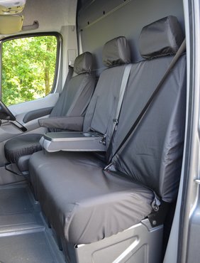Easy Fit Tailored Van Seat Covers Volkswagen Crafter 2010-2017 - Single & Double - Black