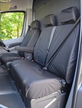 Easy Fit Tailored Van Seat Covers Volkswagen Crafter 2010-2017 - Single & Double - Black