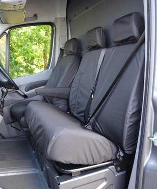 Easy Fit Tailored Van Seat Covers Volkswagen Crafter 2010-2017 - Single & Double - Black