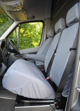 Easy Fit Tailored Van Seat Covers Volkswagen Crafter 2010-2017 - Single & Double - Grey