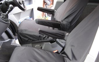 Volkswagen Transporter T6 2015 on Single & Single - with Armrests - Black