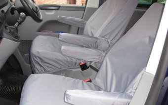 Volkswagen Transporter T6 2015 on Single & Single - with Armrests - Grey