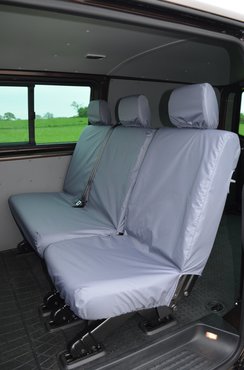 Easy Fit Tailored Van Seat Covers Volkswagen Transporter T6 Kombi 2015 on - Rear Single & Double - Grey