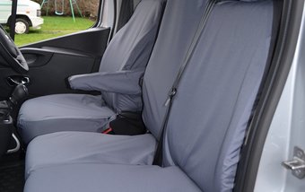 Vauxhall Vivaro 2014-2019 Single & Double - Folding Middle Seat & Underseat Storage - Grey
