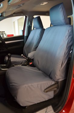 Easy Fit Tailored Van Seat Covers Toyota Hilux Icon & Invincible 2016 on - Single & Single - Grey