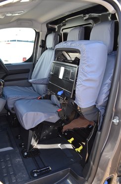 Easy Fit Tailored Van Seat Covers Toyota Proace 2016 on - Single & Double - Comfort Grade With Worktray - Grey