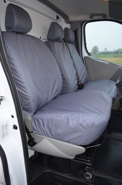Easy Fit Tailored Van Seat Covers Renault Trafic 2006-2014 - Single & Double - Without Driver's Armrest - Grey