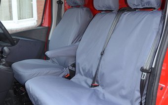 Renault Trafic 2014 on Single & Double - Fixed Double Seat [No Underseat Storage] - Grey