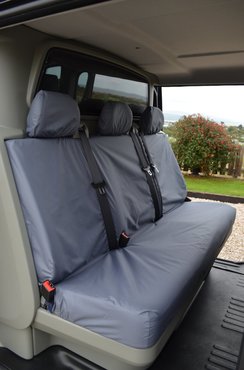 Easy Fit Tailored Van Seat Covers Nissan Primastar Crew Cab 2006-2014 - Rear 3 Seater Bench - Grey