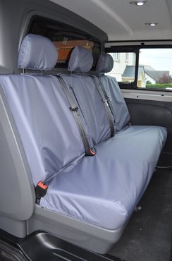 Easy Fit Tailored Van Seat Covers Renault Trafic Sport and Business+ Crew Van 2014 on - Rear 3 Seater - Grey