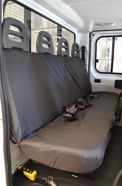 Easy Fit Tailored Van Seat Covers Fiat Ducato 2006-2021 - Rear 4 Seater - Black