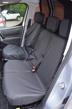 Easy Fit Tailored Van Seat Covers Peugeot Partner 2008-2018 - Single & Double - Black