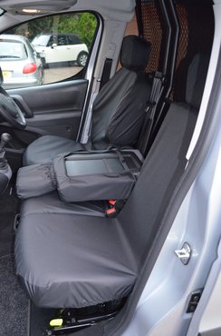 Easy Fit Tailored Van Seat Covers Peugeot Partner 2008-2018 - Single & Double - Black