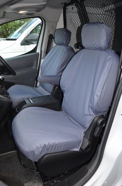 Easy Fit Tailored Van Seat Covers Peugeot Partner 2008-2018 - Single & Single - Grey