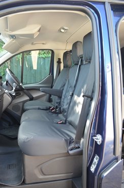 Easy Fit Tailored Van Seat Covers Ford Transit Custom PHEV 2019 on - Hybrid - Single & Double - Black