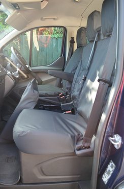 Easy Fit Tailored Van Seat Covers Ford Transit Custom PHEV 2019 on - Hybrid - Single & Double - Black