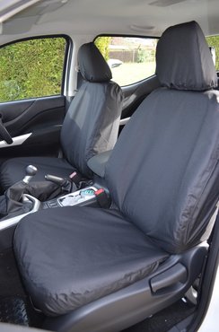 Easy Fit Tailored Van Seat Covers Nissan Navara NP300 Double Cab 2016 on - Single & Single - Black