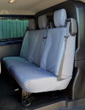 Easy Fit Tailored Van Seat Covers Ford Transit Custom 2013 on - Rear Triple Bench - Grey