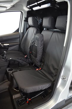 Easy Fit Tailored Van Seat Covers Ford Transit Connect 2014-2018 - Single & Double - Black