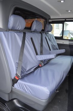 Easy Fit Tailored Van Seat Covers Nissan NV300 Crew Cab 2016-2022 - Rear Seats - with Armrests - Grey