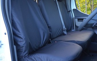 Nissan NV400 2011 on Single & Double - Folding Middle Seat - 1 Piece Bench - Black