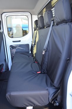 Easy Fit Tailored Van Seat Covers Ford Transit 2014 on - Rear 4 Seater Bench - Black