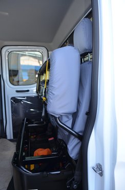 Easy Fit Tailored Van Seat Covers Ford Transit 2014 on - Rear 4 Seater Bench - Grey