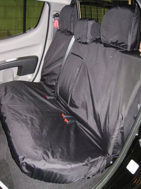 Easy Fit Tailored Van Seat Covers Mitsubishi L200 2006-2014 - Rear Double Cab - Black