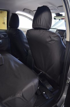 Easy Fit Tailored Van Seat Covers Mitsubishi L200 2015 on - Single & Single - Black