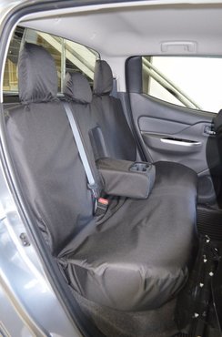 Easy Fit Tailored Van Seat Covers Mitsubishi L200 2015 on - Rear Double Cab - Black