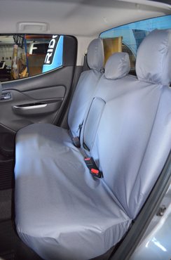 Easy Fit Tailored Van Seat Covers Mitsubishi L200 2015 on - Rear Double Cab - Grey