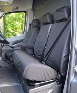 Easy Fit Tailored Van Seat Covers Mercedes Sprinter 2010-2018 - Single & Double - Black