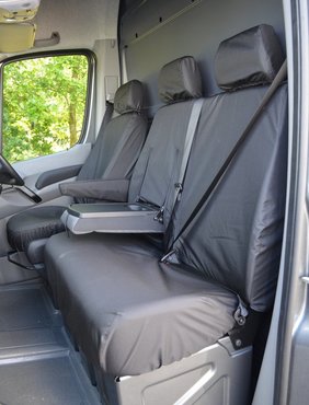 Easy Fit Tailored Van Seat Covers Mercedes Sprinter 2010-2018 - Single & Double - Black