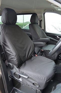 Easy Fit Tailored Van Seat Covers Mercedes Vito 2015 on - Single & Single - Black