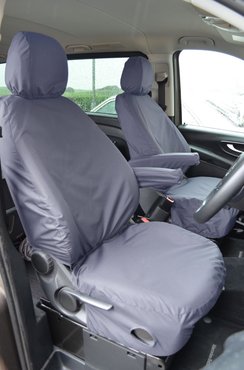 Easy Fit Tailored Van Seat Covers Mercedes Vito 2015 on - Single & Single - Grey