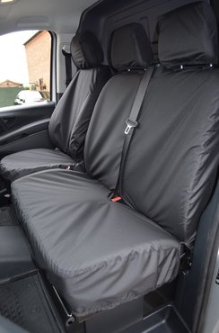 Easy Fit Tailored Van Seat Covers Mercedes Vito 2015 on - Single & Double - Black