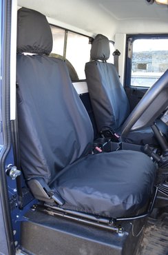 Easy Fit Tailored Van Seat Covers Land Rover Defender 2007-2015 - Single & Single - Black