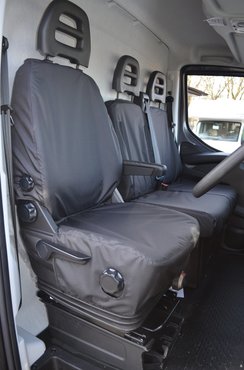 Easy Fit Tailored Van Seat Covers Iveco Daily 2014-2022 - Single & Double - Black