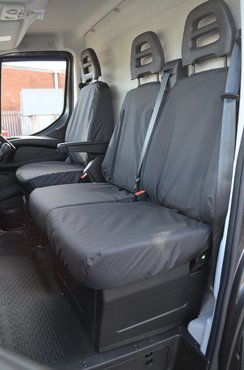 Easy Fit Tailored Van Seat Covers Iveco Daily 2014-2022 - Single & Double - Black