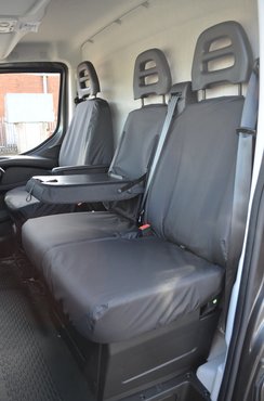 Easy Fit Tailored Van Seat Covers Iveco Daily 2014-2022 - Single & Double - Black