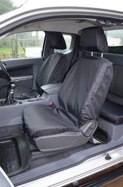 Easy Fit Tailored Van Seat Covers Ford Ranger Wildtrack 2016-2022 - Single & Single - Black
