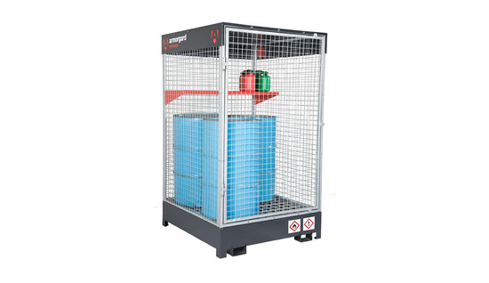 DRUMCAGE DRC4 SECURE DRUM STORAGE CAGE WITH 290 LITRE SUMP - BY ARMORGARD