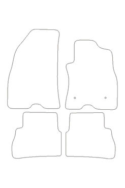 Tailored Rubber Floor Mat Vauxhall Combo 2012-2018 - Front & Rear Mats