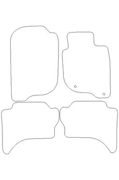 Tailored Rubber Floor Mat Fiat Fullback 2016 on - Front & Rear - with Heater