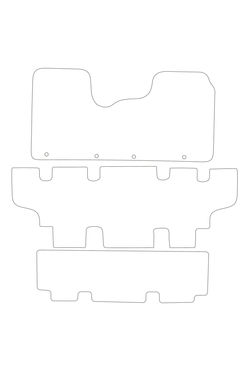 Tailored Rubber Floor Mat Nissan NV300 Combi 2016 on - Front, Middle Rear Mats