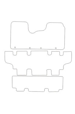 Tailored Rubber Floor Mat Vauxhall Vivaro Combi 2014-2019 - Front, Middle & Rear Mats