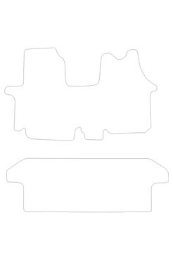 Tailored Rubber Floor Mat Renault Trafic Crew Cab 2006-2014 - Front & Rear Mats