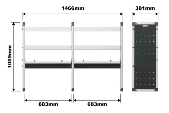 Peugeot Partner 2018 On (Long) Trade Van Racking Kit - LWB - L2 H1